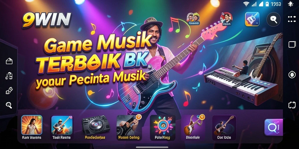 Tampilan gameplay 9WIN yang seru dengan berbagai tantangan musik.