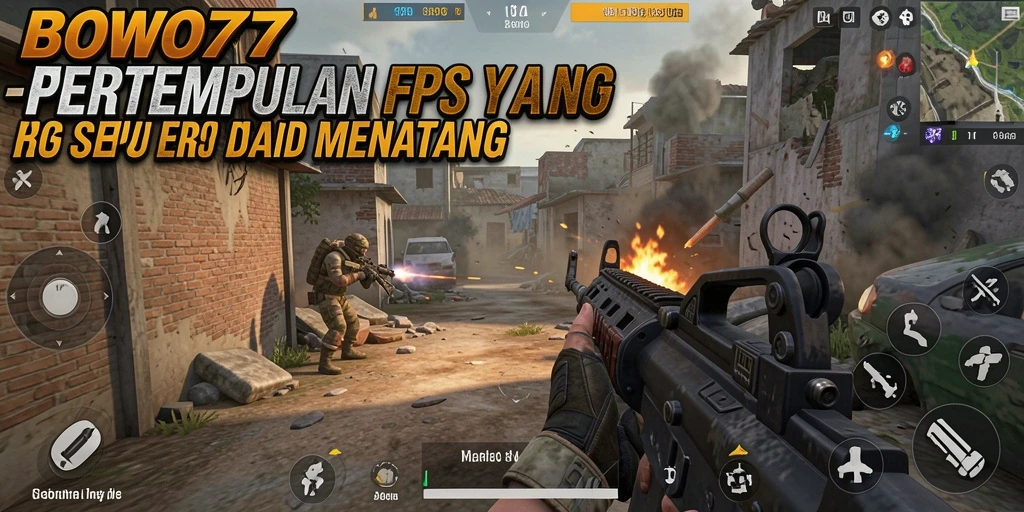 Screenshot BOWO77 menampilkan aksi pertempuran yang mendebarkan.