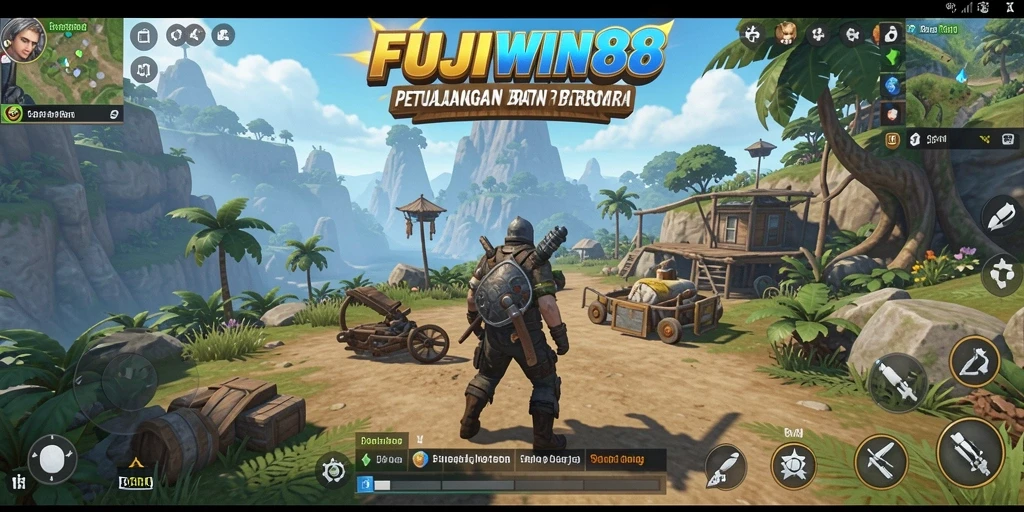 Screenshot gameplay FUJIWIN88 menampilkan eksplorasi bebas dalam dunia terbuka.