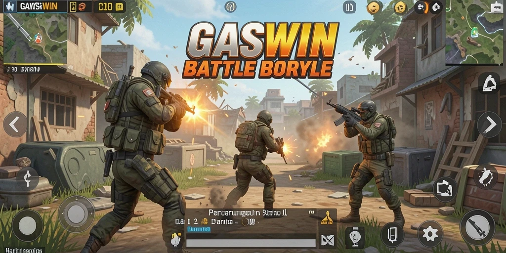 Tampilkan gameplay GASWIN yang mendebarkan dalam pertempuran Battle Royale.