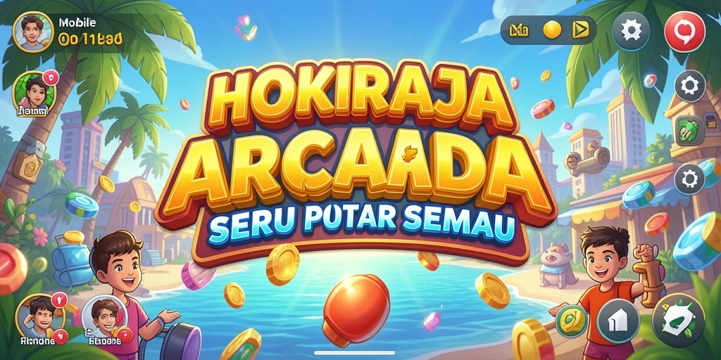 Screenshot gameplay HOKIRAJA menampilkan aksi seru dalam permainan Arcade.