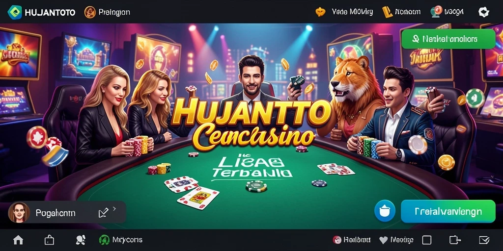 Screenshot utama HUJANTOTO menunjukkan gameplay Live Casino yang menarik.