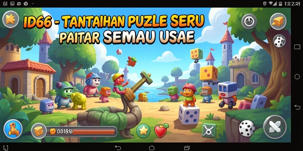Tampilan gameplay yang menantang dari ID66 dengan berbagai teka-teki menarik.