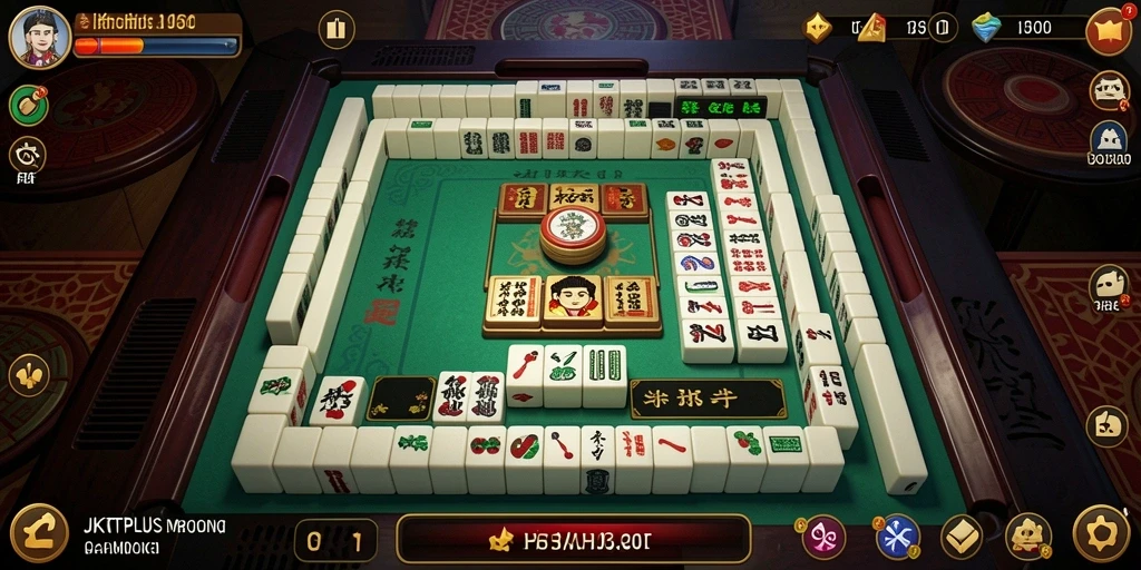 Tampilan gameplay menarik dalam JKTPLUS dengan Mahjong.
