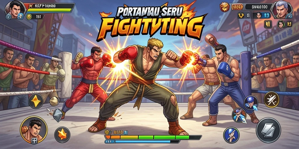 Gameplay mendebarkan dari KPK100 dengan pertarungan antar karakter.