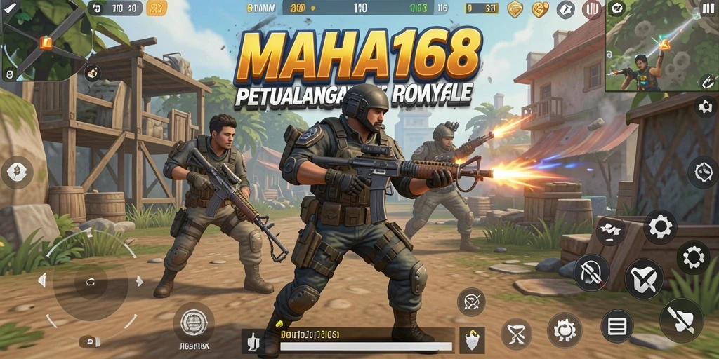 Tampilan menarik pemain dalam aksi pertempuran Battle Royale di MAHA168.