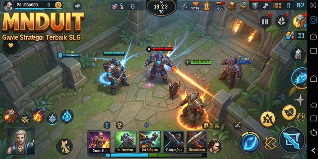 Tampilan menarik dari gameplay strategi MNDUIT yang seru.