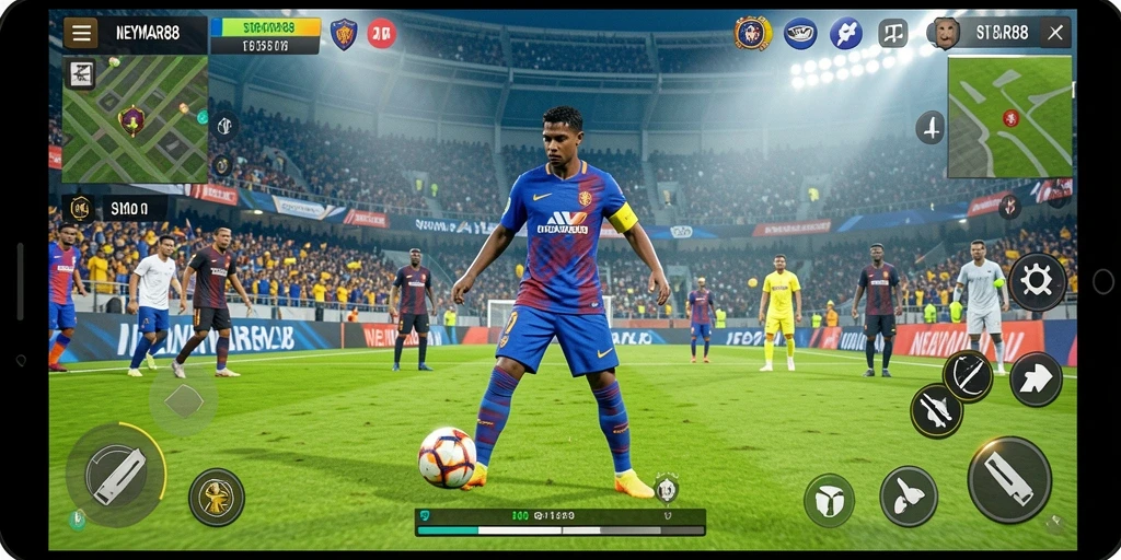 Tampilan gameplay menarik dan penuh strategi dari NEYMAR88.