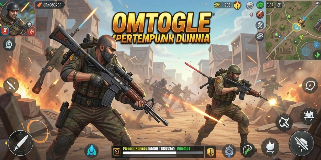 Screenshot gameplay OMTOGEL dengan aksi pertempuran seru.