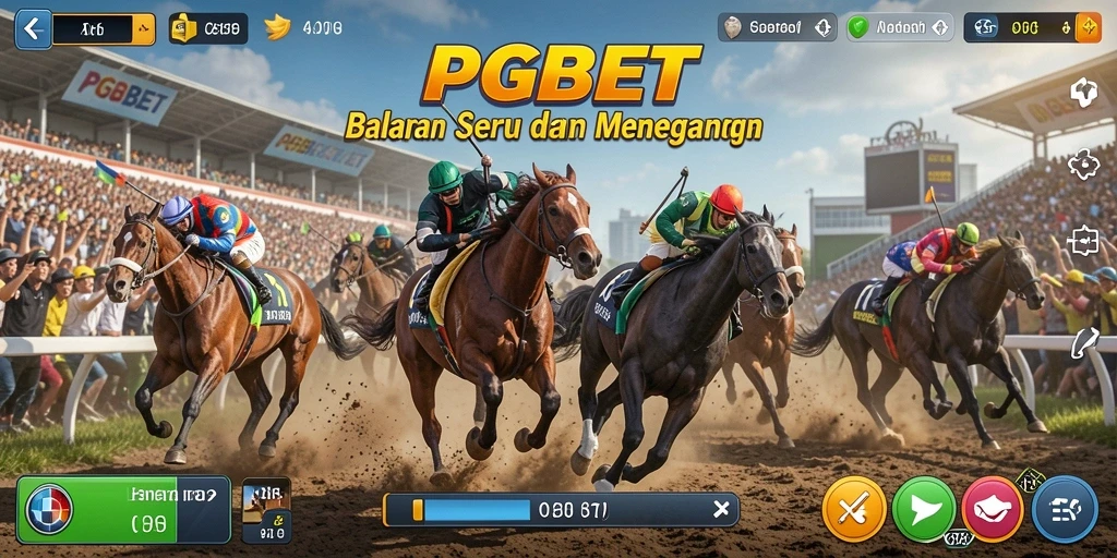 Tampilan menegangkan saat balapan di PGBET dengan mobil cepat.