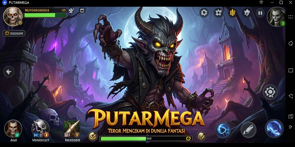 Screenshot dari PUTARMEGA yang menampilkan suasana mencekam dan gameplay yang mendebarkan.