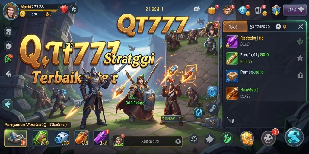 Tampilan gameplay QT777 dengan strategi pertempuran yang mendebarkan.