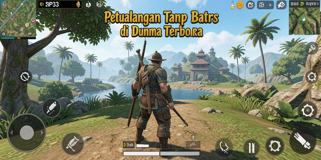 Screenshot menunjukkan gameplay menarik di dunia terbuka SIP33.
