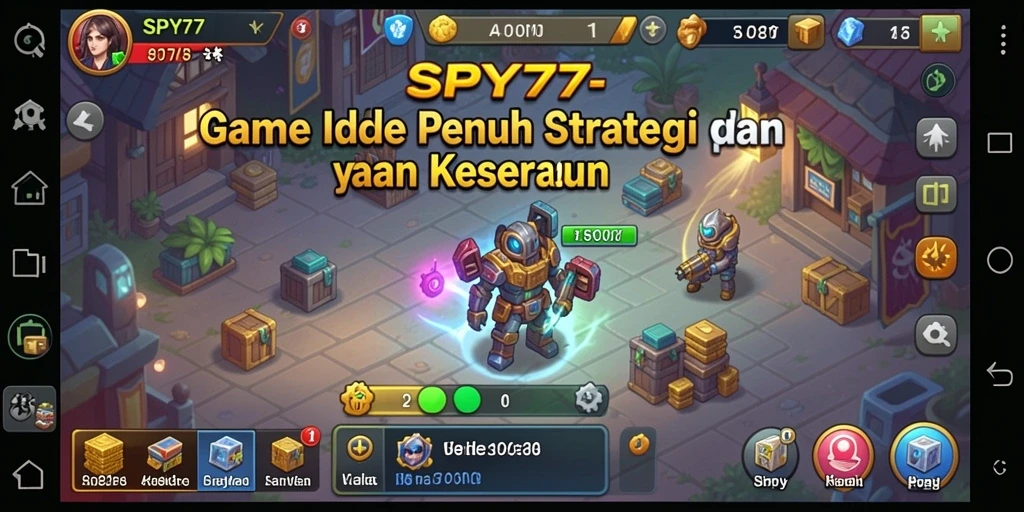 Tampilan gameplay SPY77 dengan mekanisme Idle yang menarik.