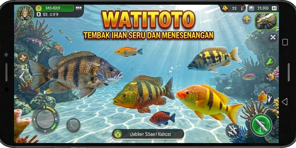 Screenshot gameplay <strong>WATITOTO</strong> menampilkan keseruan menembak ikan.
