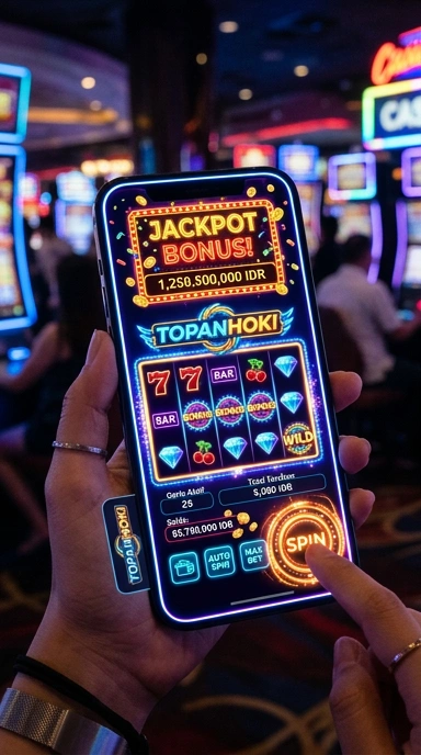 Tampilan antarmuka pengguna topanhoki yang menarik dan intuitif.